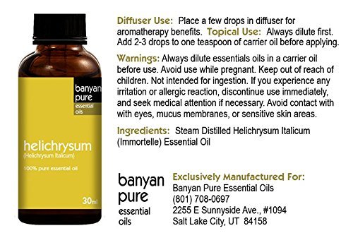 Helichrysum splendidum 100% puro grado Terapéutico Aceite Esencial por Banyan Pure- 30 ml