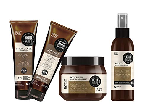 Hello Nature Acondicionador De Aceite De Coco Humecta y Repara 300 ml