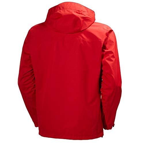 Helly Hansen Dubliner Jacket Chaqueta chubasquero para hombre de uso diario y para actividades marítimas con la tecnología Helly Tech, Rojo (Bandera), XL