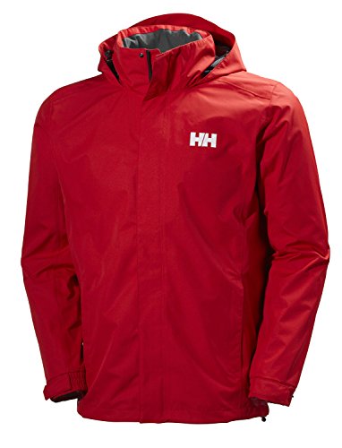 Helly Hansen Dubliner Jacket Chaqueta chubasquero para hombre de uso diario y para actividades marítimas con la tecnología Helly Tech, Rojo (Bandera), XL