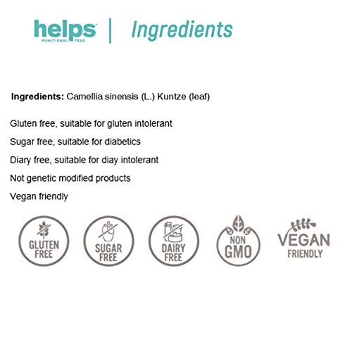 HELPS INFUSIONES - Té Verde A Granel 100% Natural. Infusión Diurética, Antioxidante, Quemagrasas Y Adelgazante. Bolsa A Granel De 100 Gramos.