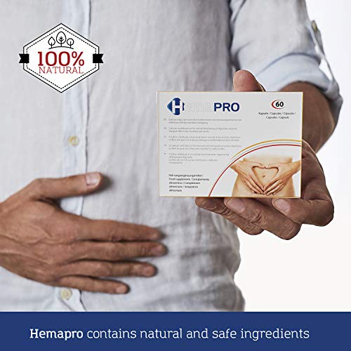 Hemapro Pills Hemorroides, Pastillas para Prevenir las Hemorroides, 2 x 60 comprimidos