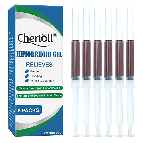 Hemorroides, Pomada para las Hemorroides,Hemorroides y Gel De fisura, Picazón Con Crema de Alivio Rápido, Fisuras anale 6Pcs)