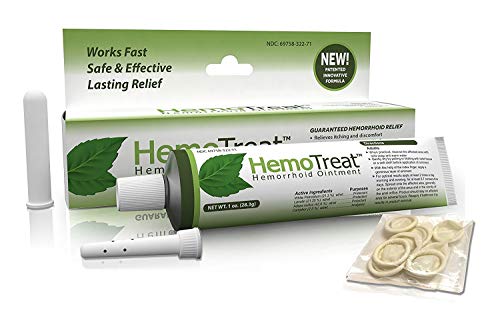 HemoTreat ® Pomada para las Hemorroides, Tratamiento Rápido, Eficaz y Seguro para el Alivio del Síntoma Hemorroidal