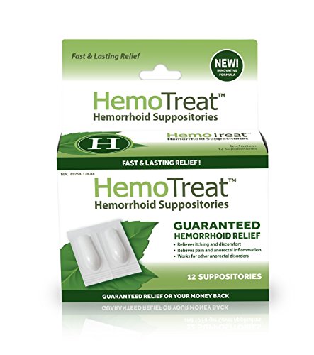 HemoTreat ® Supositorio para las Hemorroides, Tratamiento Rápido, Eficaz y Seguro para el Alivio del Síntoma Hemorroidal