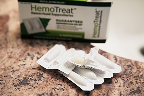 HemoTreat ® Supositorio para las Hemorroides, Tratamiento Rápido, Eficaz y Seguro para el Alivio del Síntoma Hemorroidal