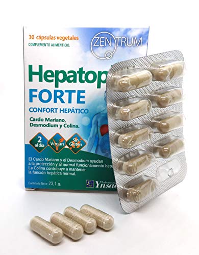 HEPATOPLAN FORTE - CARDO MARIANO + VITAMINA C + COLINA - CONFORT HEPATICO | DETOX + HÍGADO | TESTADO EN LABORATORIO |30 CÁPSULAS