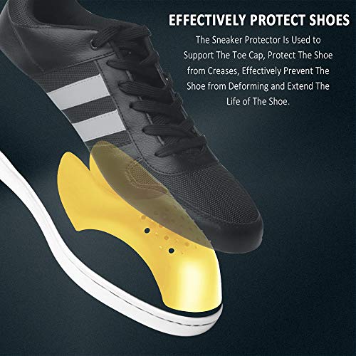 Heqishun 6 Pares de Escudos de Zapatos, 3 Colores Protector de Zapatos Antiarrugas Protector Contra Las Arrugas de Los Zapatos para Hombres Talla Talla Ue 39-46 y Tallas de Mujer 35-39