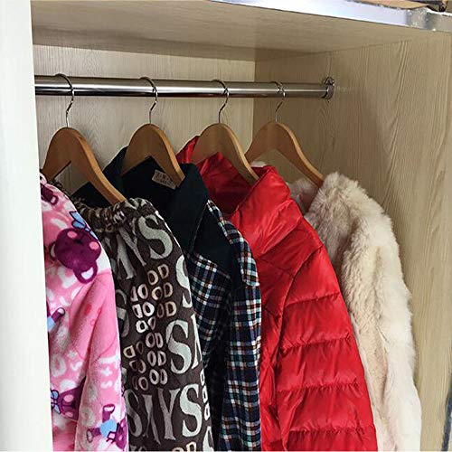 Her Kindness Soporte para Barra de Armario Soporte en Forma de U Soportes para barra de cortina para Soporte de Varilla de Tubo de Gabinete (Diámetro 25 mm)