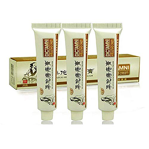 Herbal chino para el tratamiento Crema para hemorroides, Crema antibacteriana para hemorroides internas Montones Fisura anal externa (3 Pcs)