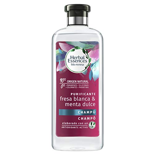 HERBAL Essences champú purificante fresa blanca y menta bio bote 400 ml