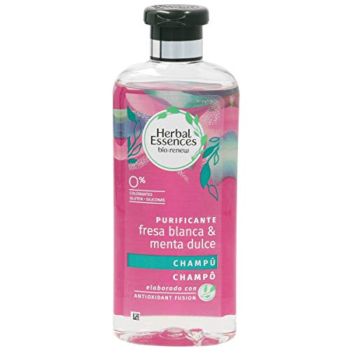 HERBAL Essences champú purificante fresa blanca y menta bio bote 400 ml