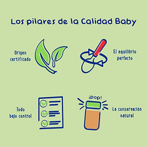 Hero Baby Natur Tarritos de Puré de Frutas Variadas para Bebés a partir de 4 meses Pack de 6 de 2 x 120 g