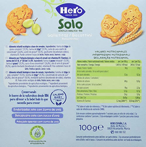 Hero Galleta Animales Eco Hero Solo 100G 5U 500 g