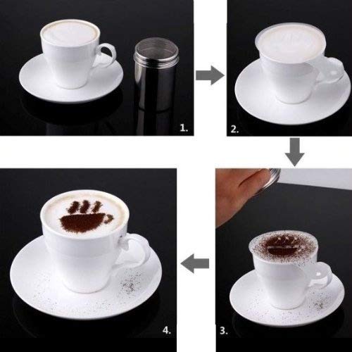 HeroNeo - Juego de plantillas para decoración de café (16 unidades)