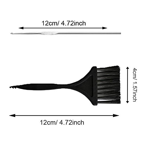 Herramienta para TeñIr el Cabello Desechable Kit Profesional de Tinte para el Cabello con MantóN para el Cabello Desechable Pincel para Tinte Guantes Gorro para TeñIr Ganchillo (Juego de 5 Piezas)