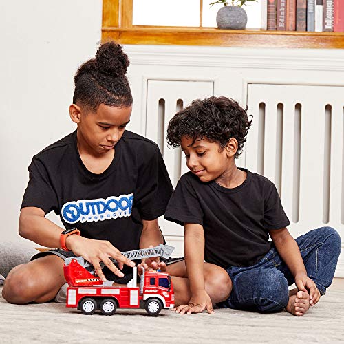 HERSITY Camión de Bomberos con Luces y Sonidos Coches de Construccion Vehículos de Juguete Regalos para Niños 3 4 5 Años