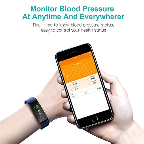 HETP Pulsera de Actividad, Reloj Inteligente con Pulsómetro y Presión Arterial Relojes Deportivos GPS Impermeable IP67 Monitor de Ritmo Cardíaco Actividad Pulsera Mujer Hombre Reloj Fitness Podómetro
