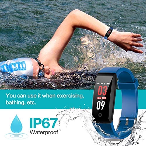 HETP Pulsera de Actividad, Reloj Inteligente con Pulsómetro y Presión Arterial Relojes Deportivos GPS Impermeable IP67 Monitor de Ritmo Cardíaco Actividad Pulsera Mujer Hombre Reloj Fitness Podómetro