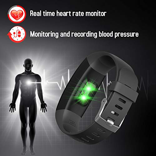 HETP Pulsera de Actividad Reloj Inteligente Mujer Hombre Pantalla a Color con Pulsómetro y Presión Arterial Medidor Relojes Deportivos Impermeable Podómetro Cuantas Calorías para xiaomi Samsung etc.