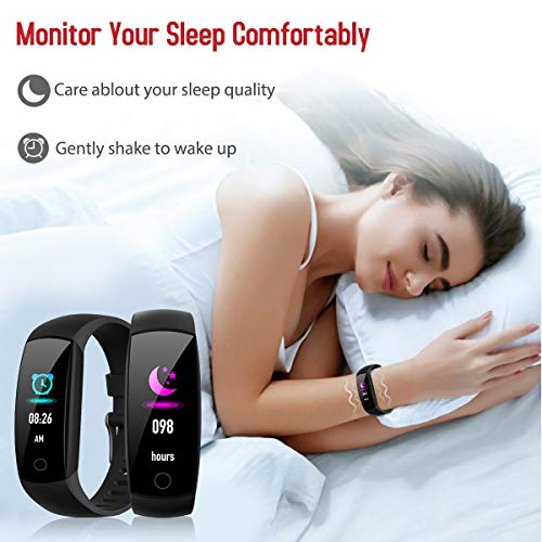 HETP Pulsera de Actividad Reloj Inteligente Mujer Hombre Pantalla a Color con Pulsómetro y Presión Arterial Medidor Relojes Deportivos Impermeable Podómetro Cuantas Calorías para xiaomi Samsung etc.