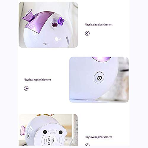 HEZHENG Vaporizador Facial Portátil para Una Limpieza Profunda, Crema Hidratante, Destapa Los Poros Facial Sauna SPA para El Hogar, La Oficina Y Viajes