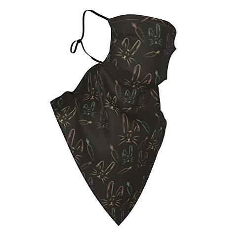 hfdff Mascarilla Facial de Tela de Zanahoria y Cara de Conejo Lavable, sólida, Lavable, Transpirable, Elegante, pañuelo Facial para Interiores y Exteriores