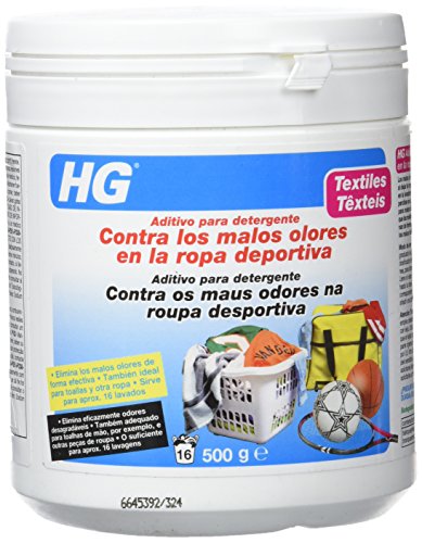HG 133050130 - aditivo para detergente contra los malos olores en ropa deportiva (envase de 500 g)
