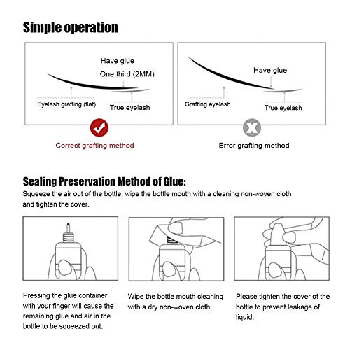 HGY 7ml Pegamento de Las pestañas Falsas Injerto + Copa + Anillo de Juntas de Larga duración pestañas injerto Kit