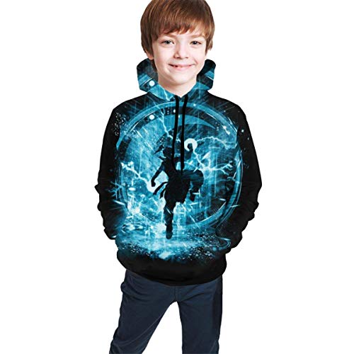 Hidend Sudaderas para Niña Niño,Sudadera con Capucha para Niños Avatar The Last Legend Airbender of Korra Aang Fashion Suéter Encapuchado Adolescente Negro