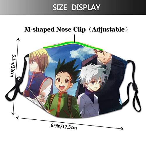 Hidreama Hun_TER×hu_Nt - Mascarilla en forma de M, diseño de dibujos animados para acampar boca Muffs Rave decoración sin costuras suave niños