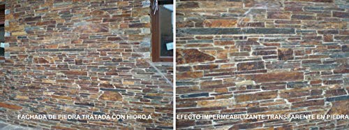 HIDRO A de Tecno Prodist - (1 Litro) Impermeabilizante Transparente al agua, Hidrofugante Incoloro para pered, tejado, fachada, muro, teja, ladrillo y piedra. (A Rodillo, brocha o pulverizador)