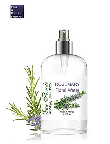 Hidrolato de Romero Agua Floral Spray Facial- Loción Tónica para el cabello y la piel grasa y con acné Natural 100% 500 ML