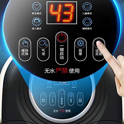 Hidromasaje De Pies Masajeador Con El Calor,automático Masajeador Spa Para Pies,pedicura Burbujas Vibración Detox Cubo Lavabo De Pie Pie De Atletas-a 34x39x25cm(13x15x10inch)