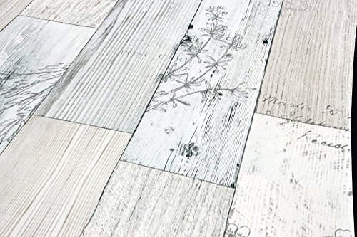 (Hierba Vintage, Paquete de 1) Papel tapiz de mural autoadhesivo con veta de madera reciclada y rústica 50cm X 3M (19,6" X 118"), 0,15mm Para revestimiento de restauración de muebles, sala de estar