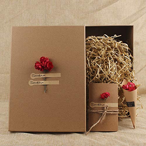 Hifot 100 gramos Artículos de fiesta de empaquetado de relleno de papel de Kraft de papel triturado - Caqui