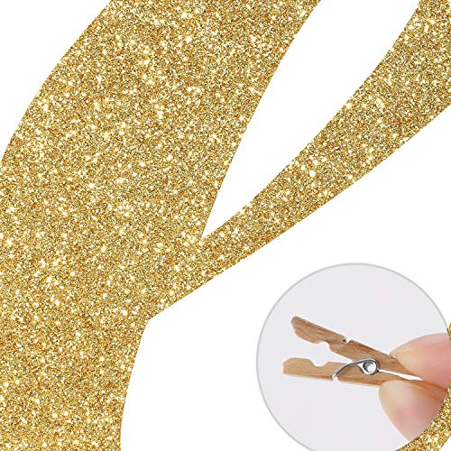 Hifot 1er Cumpleaños Foto Banner con Silla Alta Glitter Decoración Fiesta bebé Oro, Foto de bebé para recién Nacido a 12 Meses Primer cumpleaños decoración