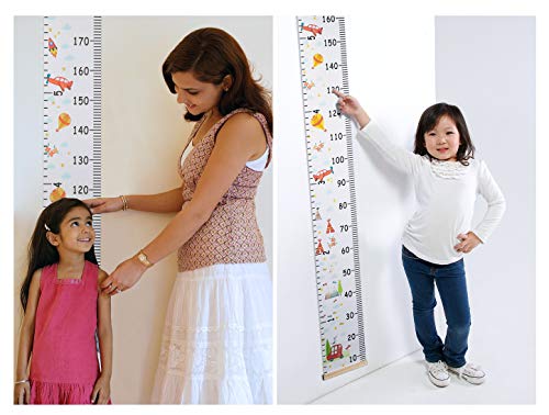 Hifot Gráficos de crecimiento para colgar en la pared, regla para niños y niñas, decoración de la habitación infantil, Tabla de crecimiento 20 x 200 cm