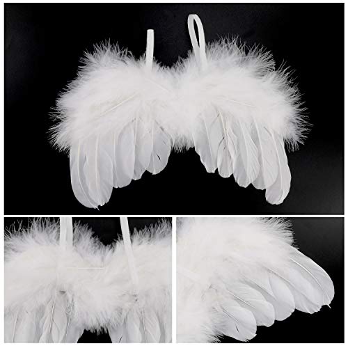 Hifot recien nacido fotografia kit, Bebe plumas ángel alas con diadema set, bebe fotografía Accesorios prop disfraz