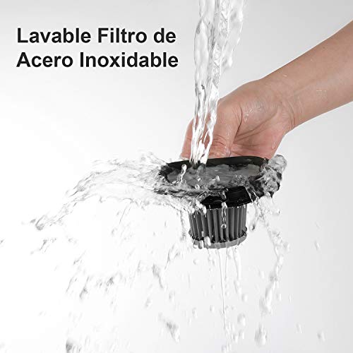 Hikeren Aspiradoras Escoba, Aspiradora Escoba Hogar, 12000 PA, Aspirador Mano Sin Cable, con 4 X Luces LED, 2 Velocidades, Batería de 3000mAh, Lavable Filtro HEPA, 2 Cepillos