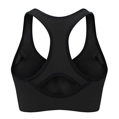 hikong Bra Sujetador Deportivo Sostén sin Aros de la Ropa Interior Mujer Chica para Deporte Fitness Yoga Gimnasio Correr 6 Colores