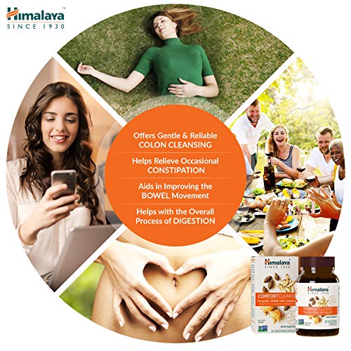 Himalaya ComfortCleanse con Achicoria, Jengibre y Regaliz para la limpieza de colon, la desintoxicación y la constipación ocasional - 500 mg, 60 cápsulas (Comfort Cleanse (For Digestion))
