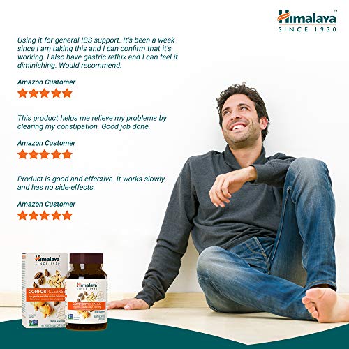 Himalaya ComfortCleanse con Achicoria, Jengibre y Regaliz para la limpieza de colon, la desintoxicación y la constipación ocasional - 500 mg, 60 cápsulas (Comfort Cleanse (For Digestion))