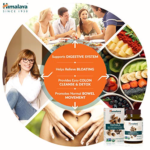 Himalaya Triphala (1,380 mg en polvo) | Para la limpieza del colon y la evacuación intestinal normal y fácil | Apoya el sistema digestivo, ayuda a la desintoxicación | 30 cáps (Triphala (Premium))