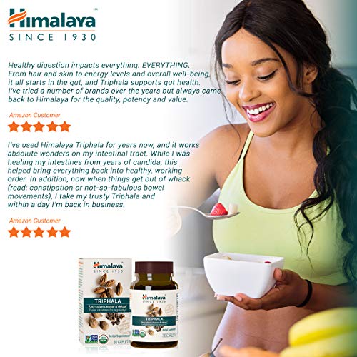 Himalaya Triphala (1,380 mg en polvo) | Para la limpieza del colon y la evacuación intestinal normal y fácil | Apoya el sistema digestivo, ayuda a la desintoxicación | 30 cáps (Triphala (Premium))