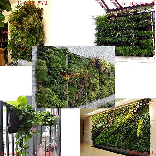 HIMM - 7 poches murales verticales pour plantation - Décoration idéale pour votre jardin ou maison