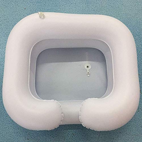 Hinchable Pelo Lavacabezas, Champú y Acondicionador Cuenca con Desagüe Tubo, Lavado Cabello en Cama para Heridos, Ancianos, Bed-Bound, Discapacitados, Fácilmente Limpiar Pelo, Assistive Ayuda