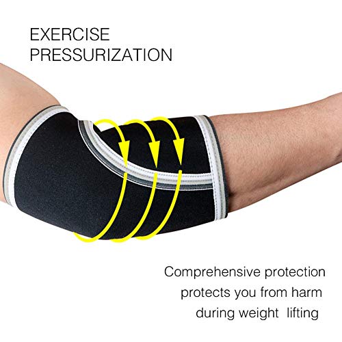 HINFFINITY - 1 par de coderas para fitness, codo de compresión, para tendinitis, codo de tenis, tratamiento de codo de golf, reduce el dolor en las articulaciones durante cualquier actividad