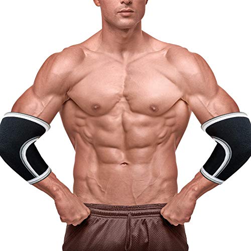 HINFFINITY - 1 par de coderas para fitness, codo de compresión, para tendinitis, codo de tenis, tratamiento de codo de golf, reduce el dolor en las articulaciones durante cualquier actividad