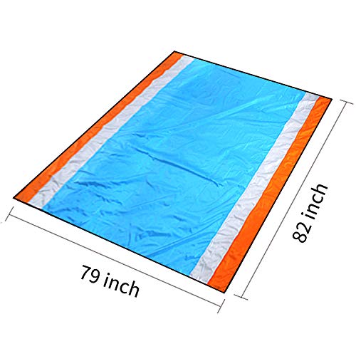 HISAYSY Alfombra de Playa, 210 x 200 cm XXL Manta de Picnic de Bolsillo Impermeable Extra Grande, a Prueba de Arena & Lavable con 4 Estacas